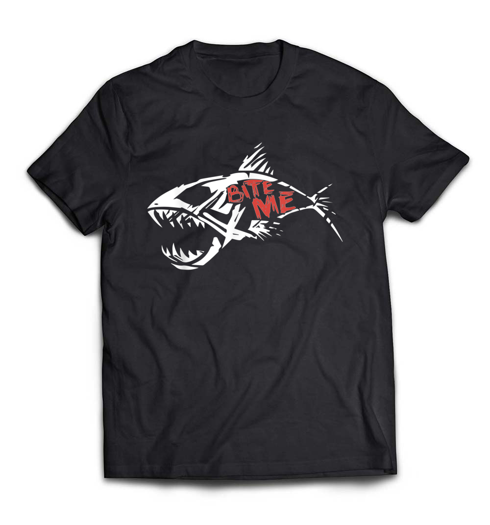 Bite Me Shark Funny Fishing T-Shirt: A Playful Addition for Anglers